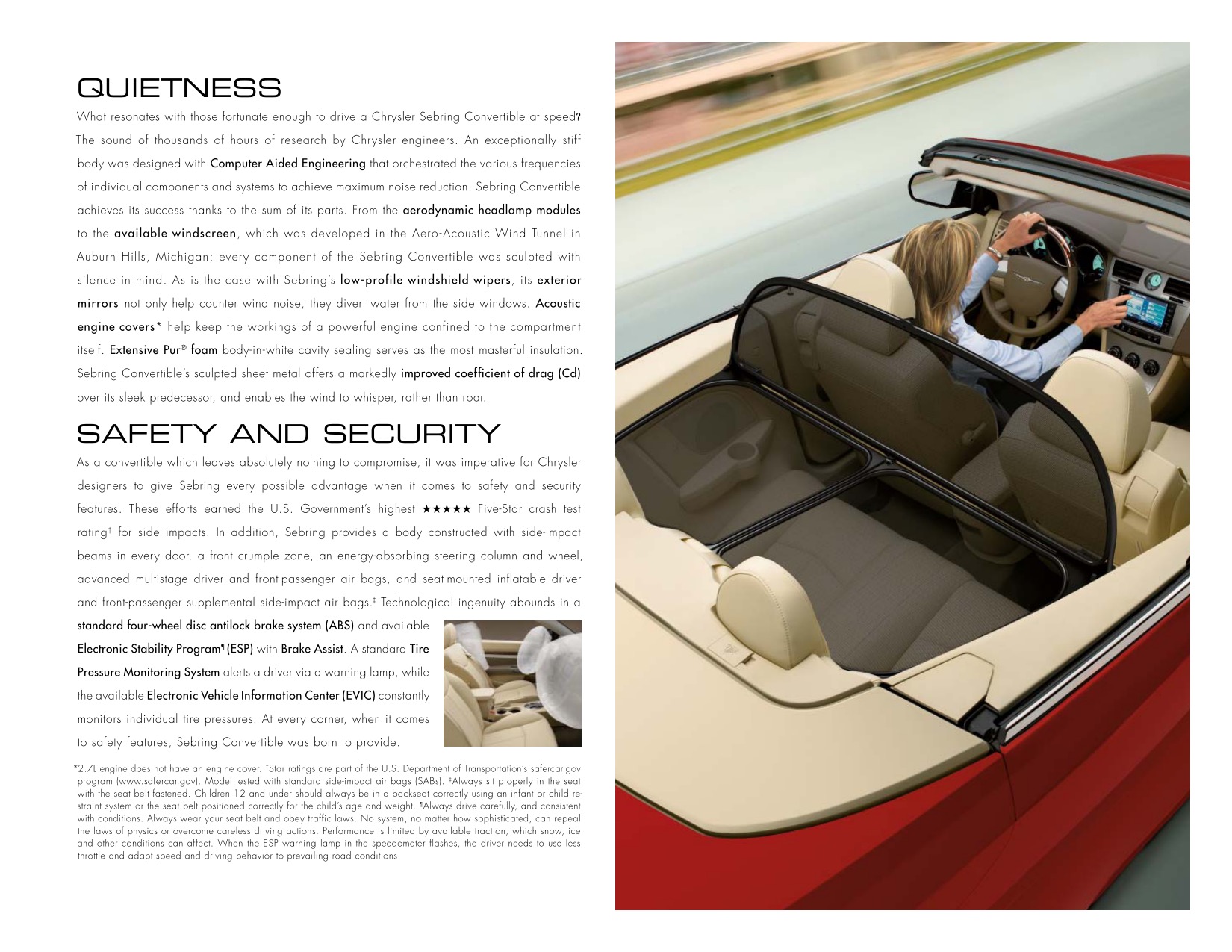 2008 Chrysler Sebring Convertible Brochure Page 14
